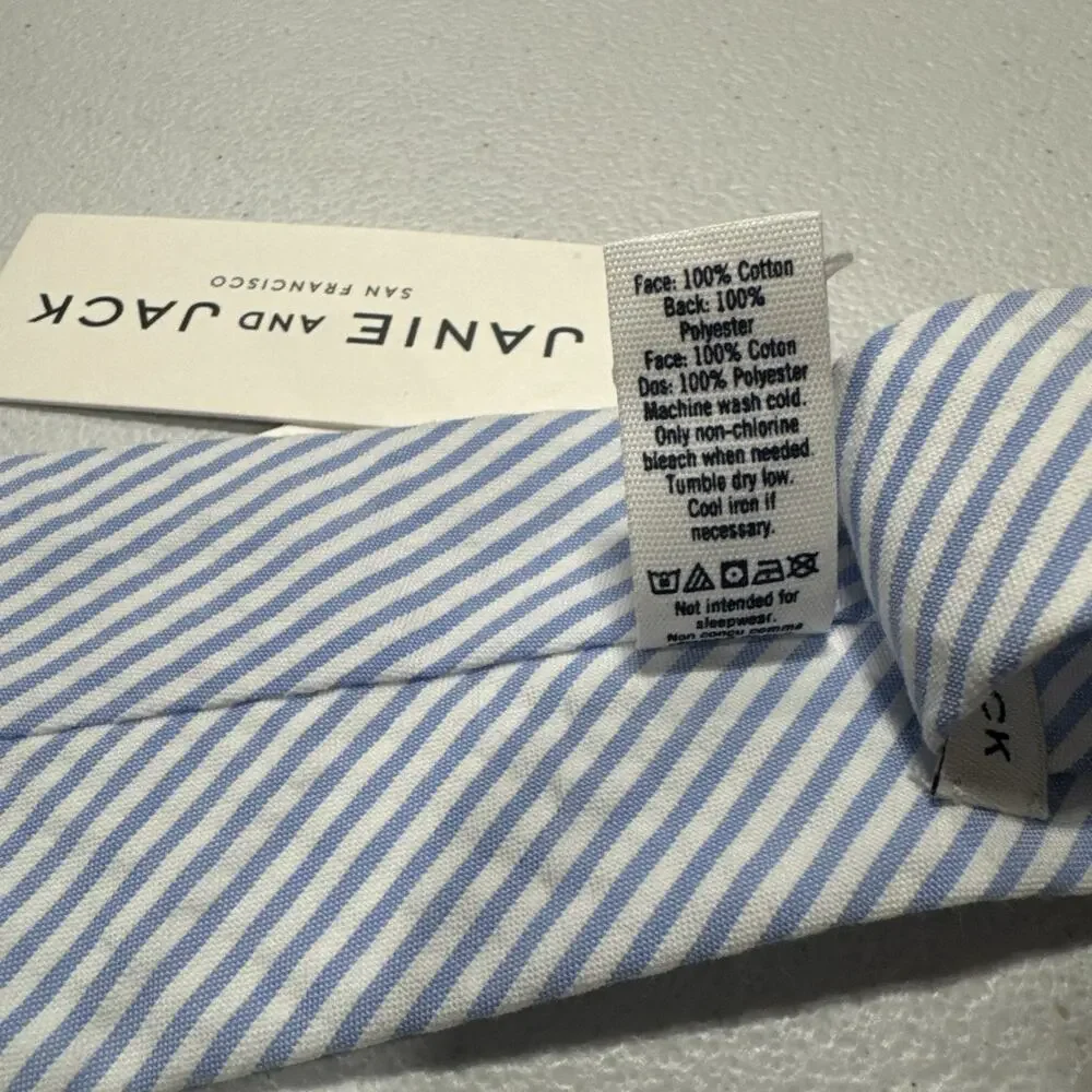 JANIE AND JACK Boys Striped Tie 2-5 Years Blue White Preppy Special Occasion